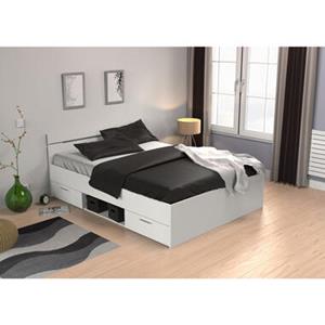 Leen Bakker Bed Michigan - wit - 140x200 cm