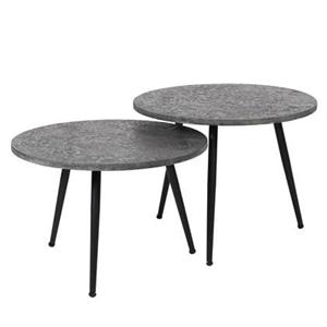 Hoyz Collection Hoyz - Salontafel Metallic - Ã55 - Rond - Set van 2 - 55x55x43