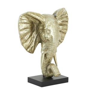 Countrylifestyle Ornament op voet Elephant licht goud L