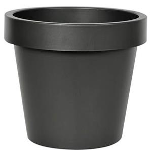 Mega Collections Plantenpot|bloempot - kunststof - zwart - D50 cm