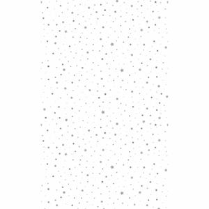 Duni Kerst tafellaken/tafelkleed - 138 x 220 cm - papier - wit met sterren - rechthoekig -