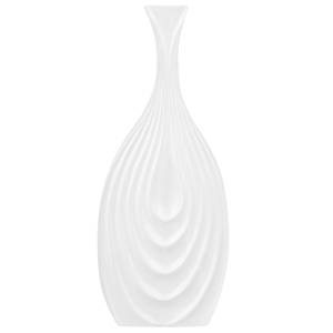 BELIANI Decoratieve vaas wit keramiek 39 cm THAPSUS