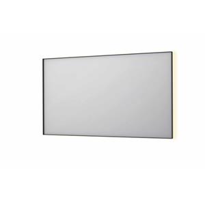 INK SP32 spiegel - 140x4x80cm rechthoek in stalen kader incl indir LED - verwarming - color changing - dimbaar en schakelaar - mat zwart 8410080