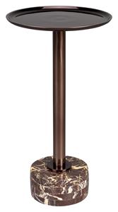 Dutchbone Ronde Bijzettafel Pose Marmer, 25cm - Koper