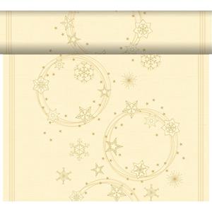 Duni 3-in-1 Xmas Star Shine Cream 40x480cm