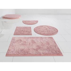 my home Badematte "Jos", Höhe 22 mm, rutschhemmend beschichtet, fußbodenheizungsgeeignet-schnell trocknend, Badematten in Pastell-Farben, Badteppich als 3 teiliges Set erhältli