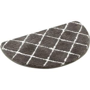 Leonique Badematte "Bella", Höhe 25 mm, rutschhemmend beschichtet, fußbodenheizungsgeeignet-schnell trocknend-strapazierfähig, weich, Rauten-Design, moderne Badematten, rund & 
