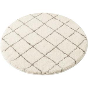 Leonique Badematte "Bella", Höhe 25 mm, rutschhemmend beschichtet, fußbodenheizungsgeeignet-schnell trocknend-strapazierfähig, weich, Rauten-Design, moderne Badematten, rund & 