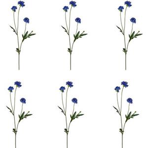 Creativ green Kunstbloem Korenbloem in set van 6 (6 stuks)