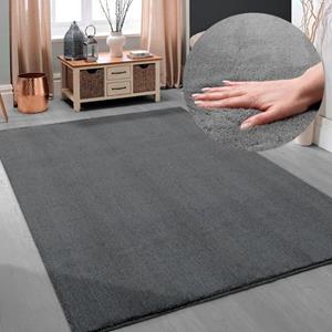 my home Teppich "Arabell", rechteckig, besonders weich, Kannichenfellhaptik mit leichtem Glanz, alle Räume