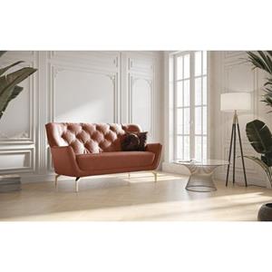 sit&more 2-zitsbank Orient 3 incl. 2 sierkussens met strassteentjes, goudkleurige metalen poten