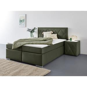 Leonique Boxspring Alfie, bestseller, optioneel met bedlade met capitonnage in het hoofdbord, h2, h3 en h4 ter keuze