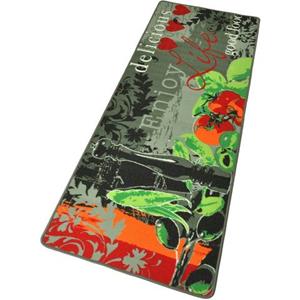 HANSE Home Küchenläufer "Enjoy Life", rechteckig, Kurzflor, rutschhemmend, Strapazierfähig, Küche, Schriftzug, Gemüse