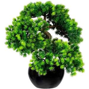 Creativ green Kunstbonsai Bonsai lariks in een keramische pot (1 stuk)
