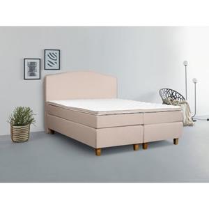 INOSIGN Boxspringbett "Jalma", Füße aus massiver Birke ; Inkl. Topper
