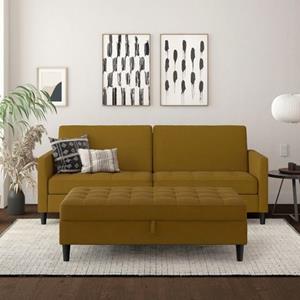 Dorel Home 3-Sitzer Presley, Sofa mit Bett-Funktion und verstellbarer Rückenlehne