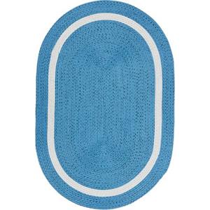 Gino Falcone Teppich "Benito", oval, Flachgewebe, Uni-Farben, mit Bordüre, In- und Outdoor geeignet