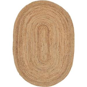 Carpetfine Vloerkleed Nele jute-vloerkleed natuurmateriaal gevlochten tweezijdig te gebruiken kleed van 100% jute, in rond en ovaal, vele maten