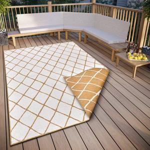 NORTHRUGS Teppich "Malaga Wendeteppich", rechteckig, In-und Outdoor geeignet, Robust, Pflegeleicht, Flachgewebe