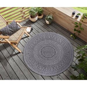 NORTHRUGS Teppich "Porto Wendeteppich", rund, In-und Outdoor geeignet, Robust, Pflegeleicht, Flachgewebe