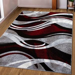 my home Teppich ""Joas"", rechteckig, besonders weicher Kurzflor in modernem Wellen Muster, leichter Glanz