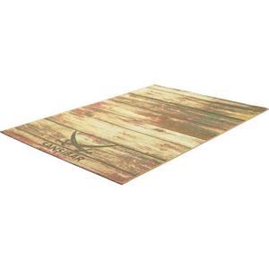 Sansibar Teppich "Rantum Beach SA-029", rechteckig, Flachgewebe, modernes Design, Motiv Holzdielen, In- & Outdoor geeignet