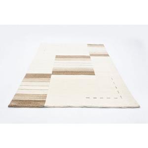 morgenland Wollteppich "Loribaft Teppich handgewebt beige", rechteckig, Kurzflor