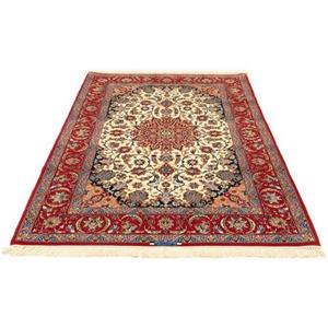 morgenland Teppich "Isfahan Teppich handgeknüpft beige", rechteckig, handgeknüpft