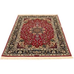 Teppich Isfahan Teppich handgeknüpft rot, morgenland, rechteckig, Höhe: 7 mm, handgeknüpft