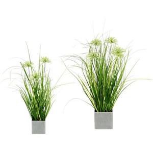 I.GE.A. Kunstplant Gras set van 2