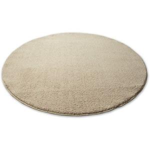 Hochflor-Teppich Ilvi, andas, rund, Höhe: 31 mm, extra flauschig, Mikrofaser, einfarbig, weich