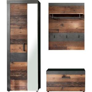 INOSIGN trendteam Halmeubelset Indy moderne industriële stijl (set, 3 stuks)