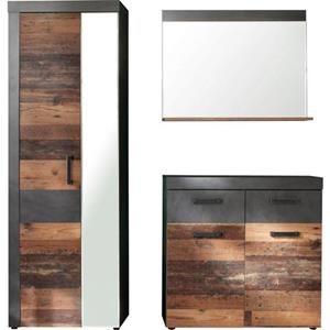 INOSIGN trendteam Halmeubelset Indy moderne industriële stijl (set, 3 stuks)