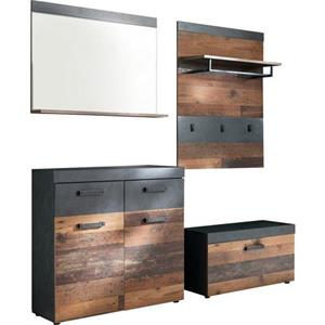 INOSIGN trendteam Halmeubelset Indy moderne industriële stijl (set, 4 stuks)