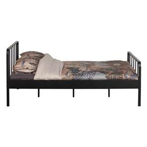 Woood Tweepersoonsbed Mees - Metaal - Zwart - 90x208x165