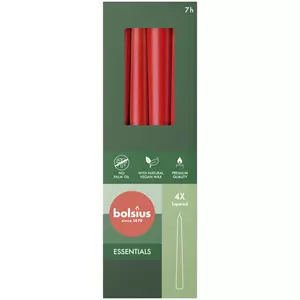 Bolsius Krs gotisch d2.4h24.5cm 4st delicate red