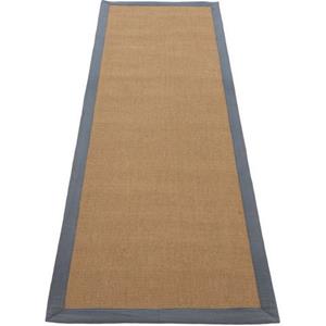 carpetfine Loper Sisal met gekleurd randdessin, antislip achterzijde