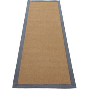 Carpetfine Loper Sisal met gekleurd randdessin, antislip achterzijde