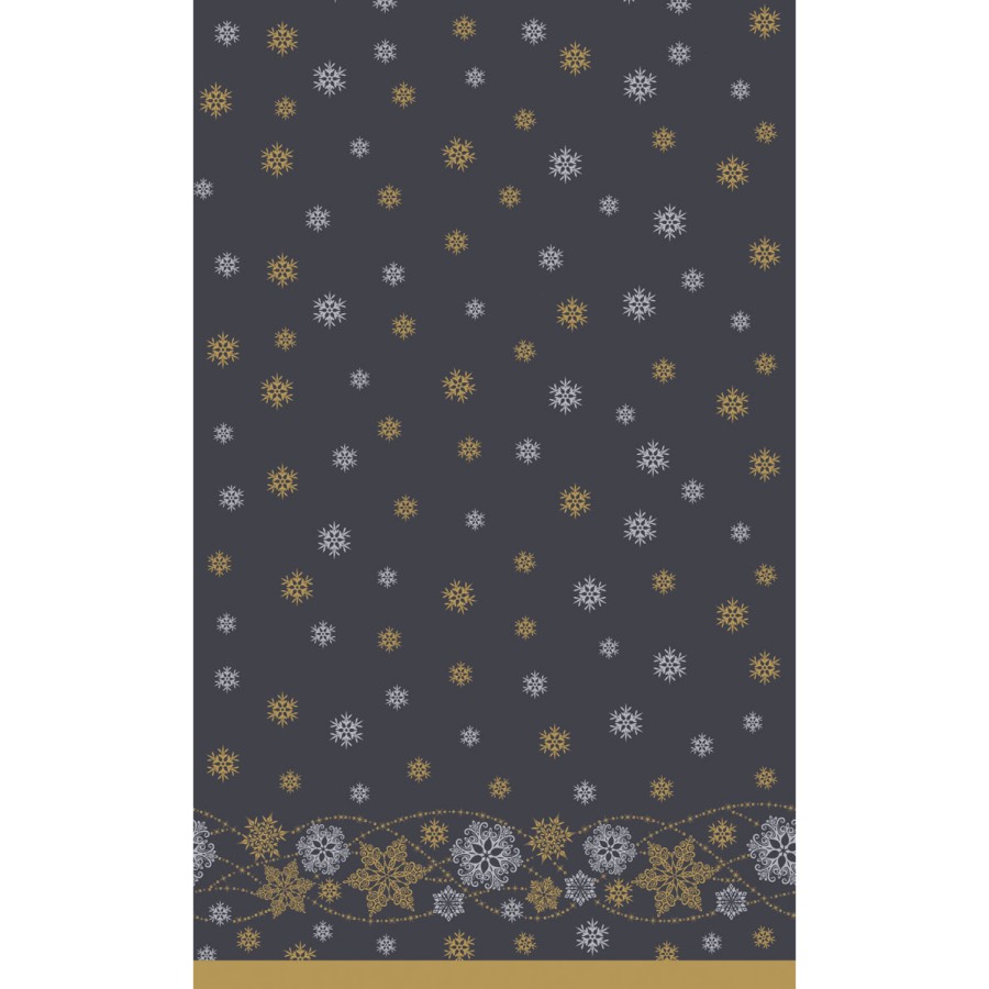 Duni Kerst Tafellaken Snow Black 138x220Cm Servet Placemat Tafel