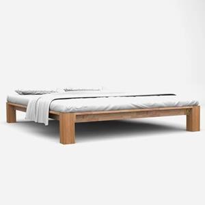 VidaXL Bedframe massief eikenhout 160x200 cm