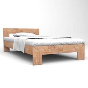 vidaXL Bettgestell Massivholzbett Eiche 160x200 cm Doppelbett Bett Bettrahmen Bettgestell