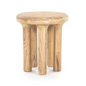 Eleonora Ronde Bijzettafel Bram Acaciahout, 45cm - Naturel