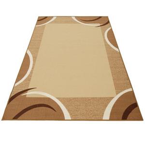 Teppich Loures, THEKO, rechteckig, Höhe: 6 mm, Kurzflor, mit moderner Bordüre, ideal im Wohnzimmer & Schlafzimmer
