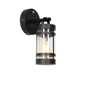 QAZQA Buiten wandlamp zwart IP44 Licht-donker sensor - Ruben