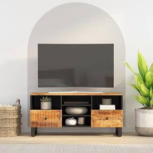 vidaXL TV-Schrank TV-Schrank 100x33x46 cm Massivholz Mango & Holzwerkstoff (1-St)