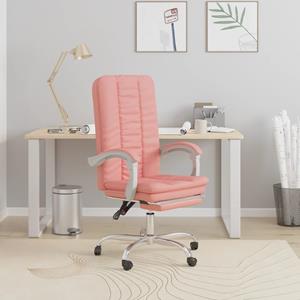VidaXL Kantoorstoel verstelbaar kunstleer roze