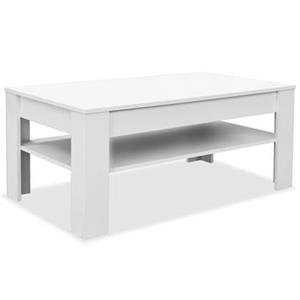 VidaXL Salontafel 110x65x48 cm spaanplaat wit
