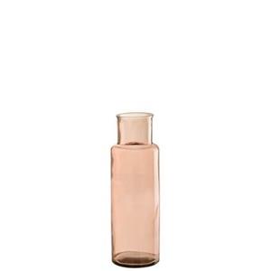 J-Line Vaas Cilinder Glas Licht Roze Small