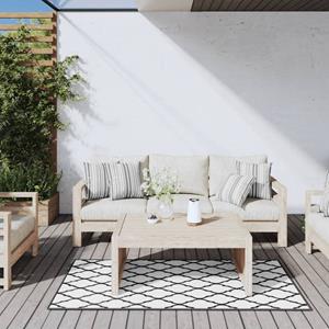 Outdoorteppich Outdoor-Teppich Grau und Weiß 80x150 cm Beidseitig Nutzbar, vidaXL