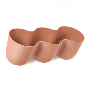 QUVIO Bloempot voor aan de wand - 15 x 43,5 cm - Terracotta